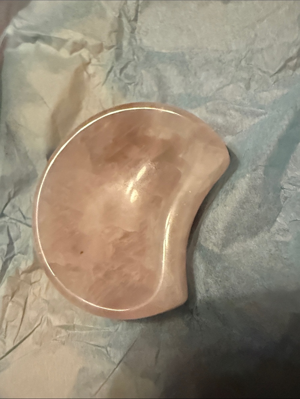 Rose Quartz Crescent Decorative Dish - Home Accents